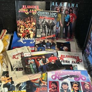 Alabama fan collection. Variety of calendars, magazines, newsletters, keychain.